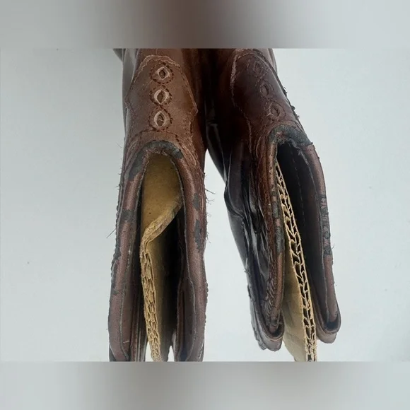 Saddle Brown genuine Leather western festival Cowboy Boots size 5.5 Steve Madden - Picture 8 of 8